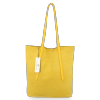 Kožené kabelka shopper bag Vittoria Gotti žltá V6590C